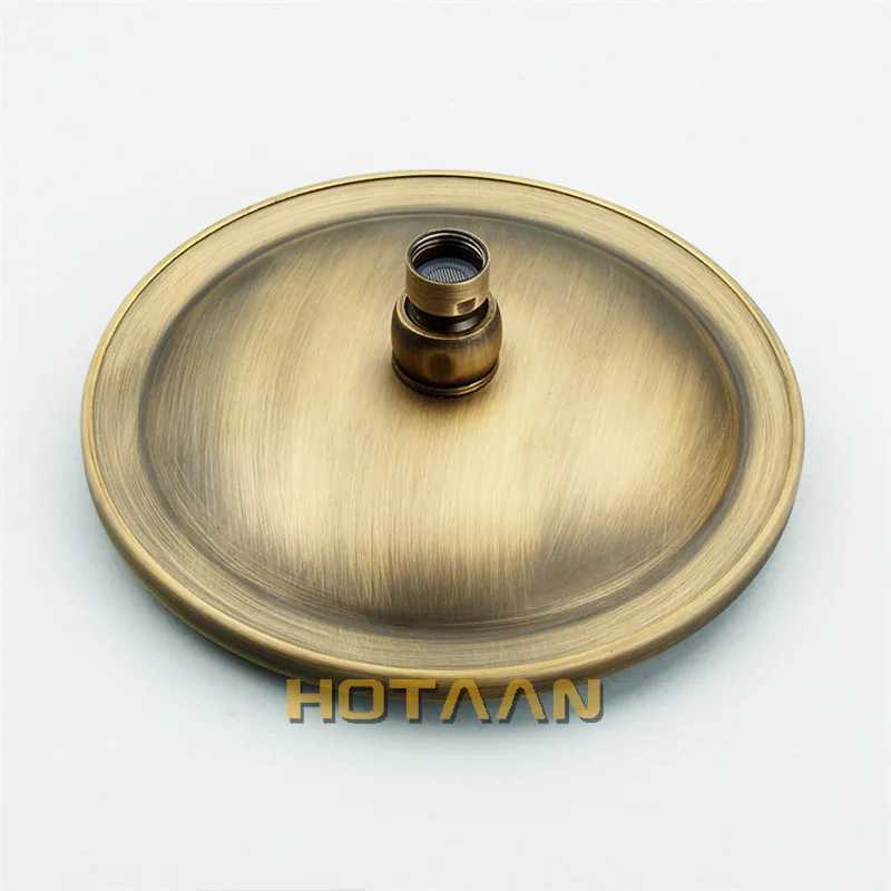 8 inch 20x20cm Round OverHead Rain Shower Head Copper Shower Head Anitque Brass Bathroom ShowerChuveiro YT-5113 C251220