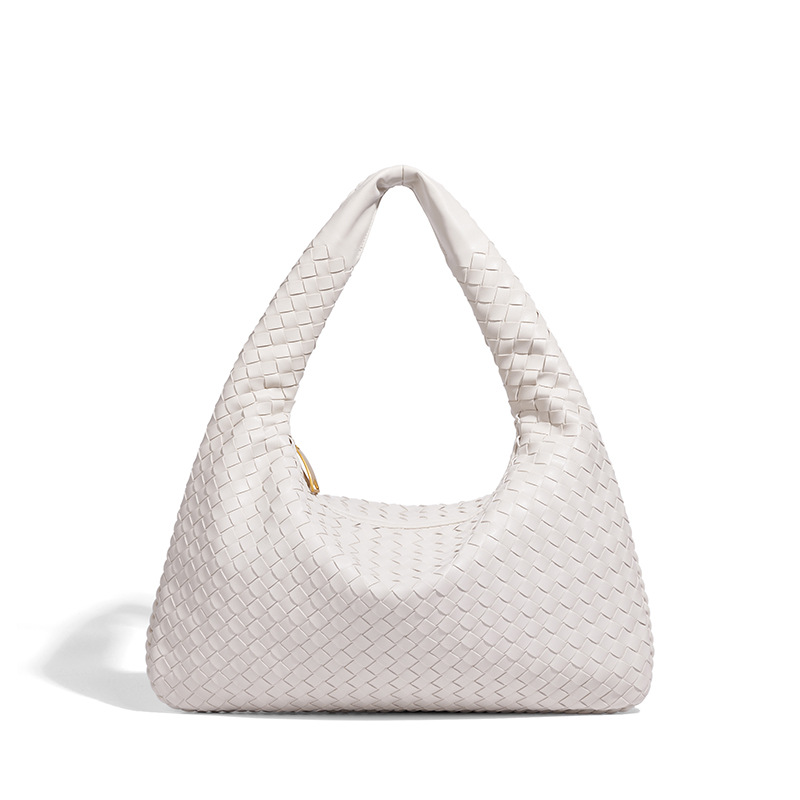 Hot Sale 2026 Handwoven Crescent Moon Bag, Large Capacity Woven Tote for Women Convertible Shoulder Top Handle Underarm Bag