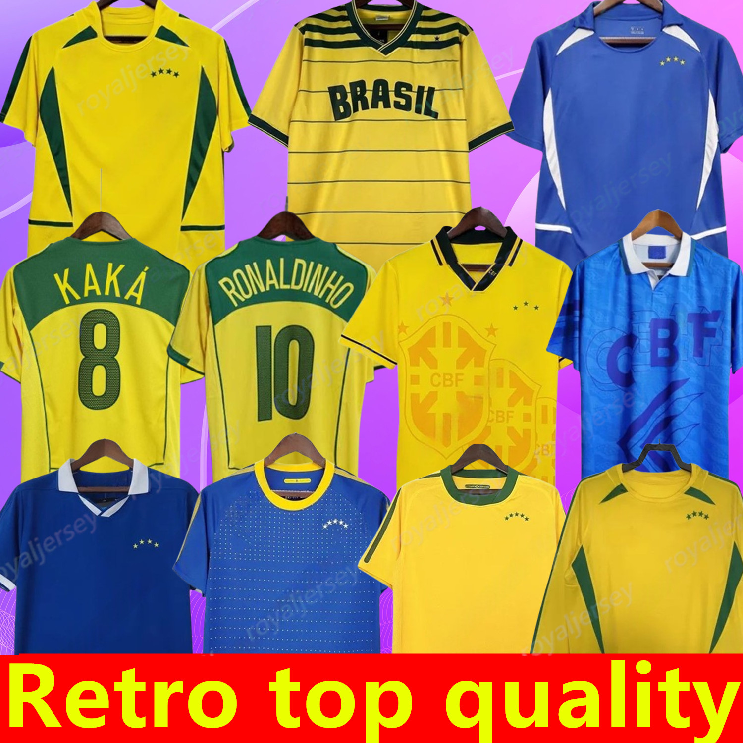 1970 1978 1998 retro Brasil PELE soccer jerseys 2002 Carlos Romario Ronaldo Ronaldinho shirts 2004 2006 1994 BraziLS RIVALDO ADRIANO KAKA 1988 2000 2010 VINI JR ZICO