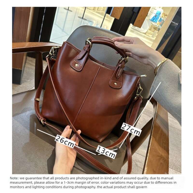 Luxury bag designer handbag Hobo high-end retro new fashion texture crossbody bag spring and summer soft leather women's bucket bag