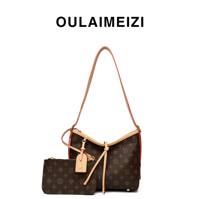 OULAIMEIZI Designer Bag 2025 Large Capacity Commuter Leisure Tote Bag for Women Light Luxury Printed Versatile Fashion Shoulder Bag
