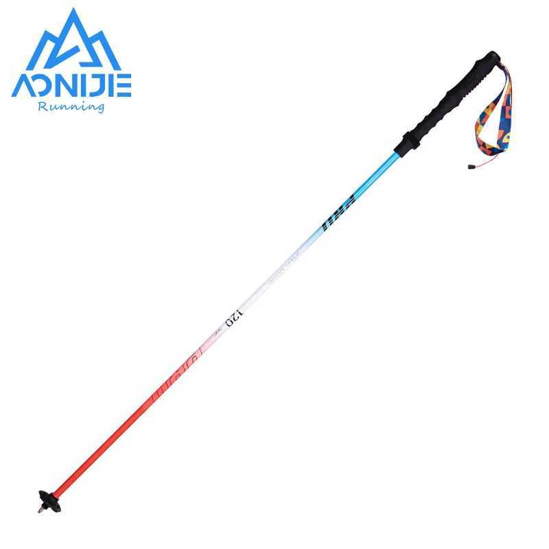 2pcs AONIJIE E4207 New Unisex Outdoor 7075 Aluminum Alloy Hiking Pole 4-section Cross-country Pole Walking Stick 110cm 120cm G251220