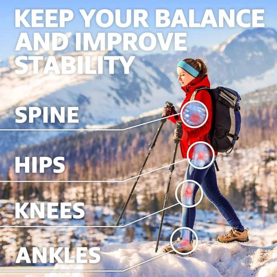 2PCS Ultralight Trekking Poles Set Foldable Telescopic Nordic Walking Sticks Portable Outdoor Gear for Camping And Hiking G2512201