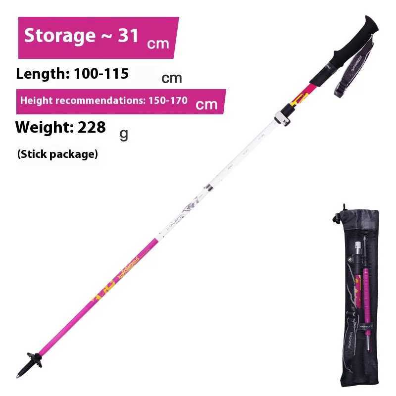 Trekking Poles Shock Absorption Foldable Ultralight Hiking Pole Suitable For Outdoor Camping Mountaineering Backpacking And Trip G251220
