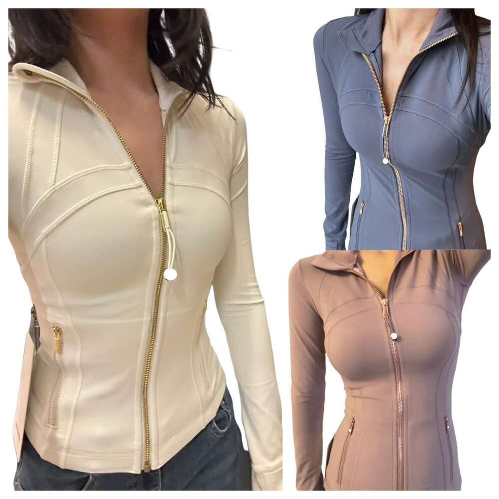 Gold zip jackets Women clothes Yoga set jackets Sweater pant set women pants Workout jacket leggings Sport sets