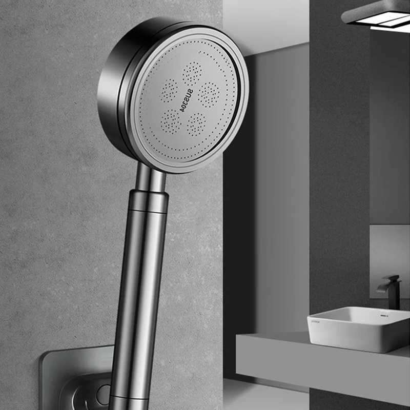304 Stainless Steel Pressure-enhanced Shower Head Shower Enclosure Bathroom High-flow Pressure-enhanced Shower Head Set C251220