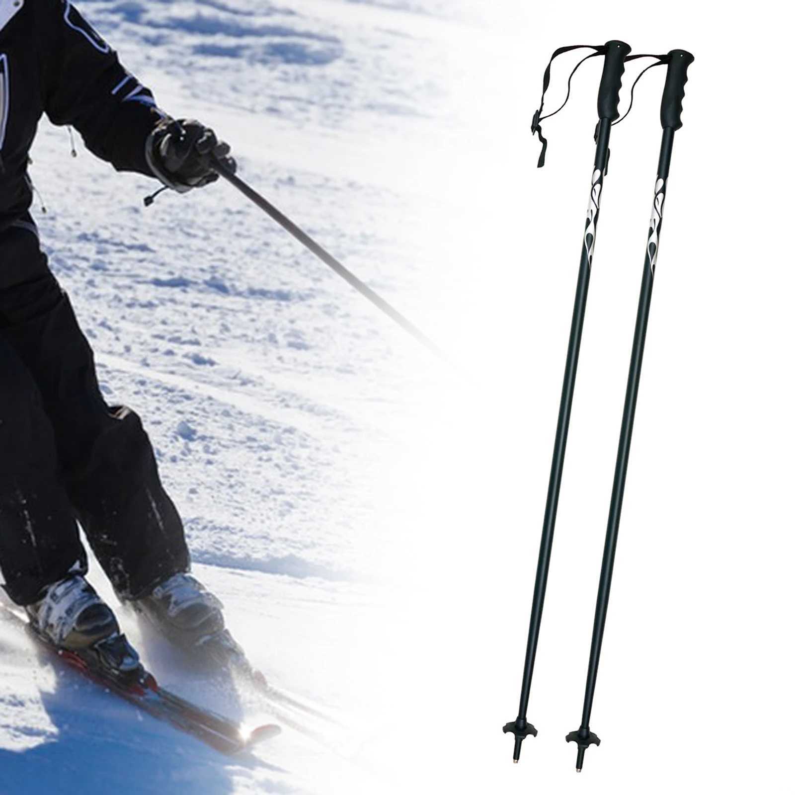 2 Pieces Ski Poles Trekking Canes Aluminum Alloy Skiing Sticks Climbing Canes for Hiking Winter Sports Backpacking G251220