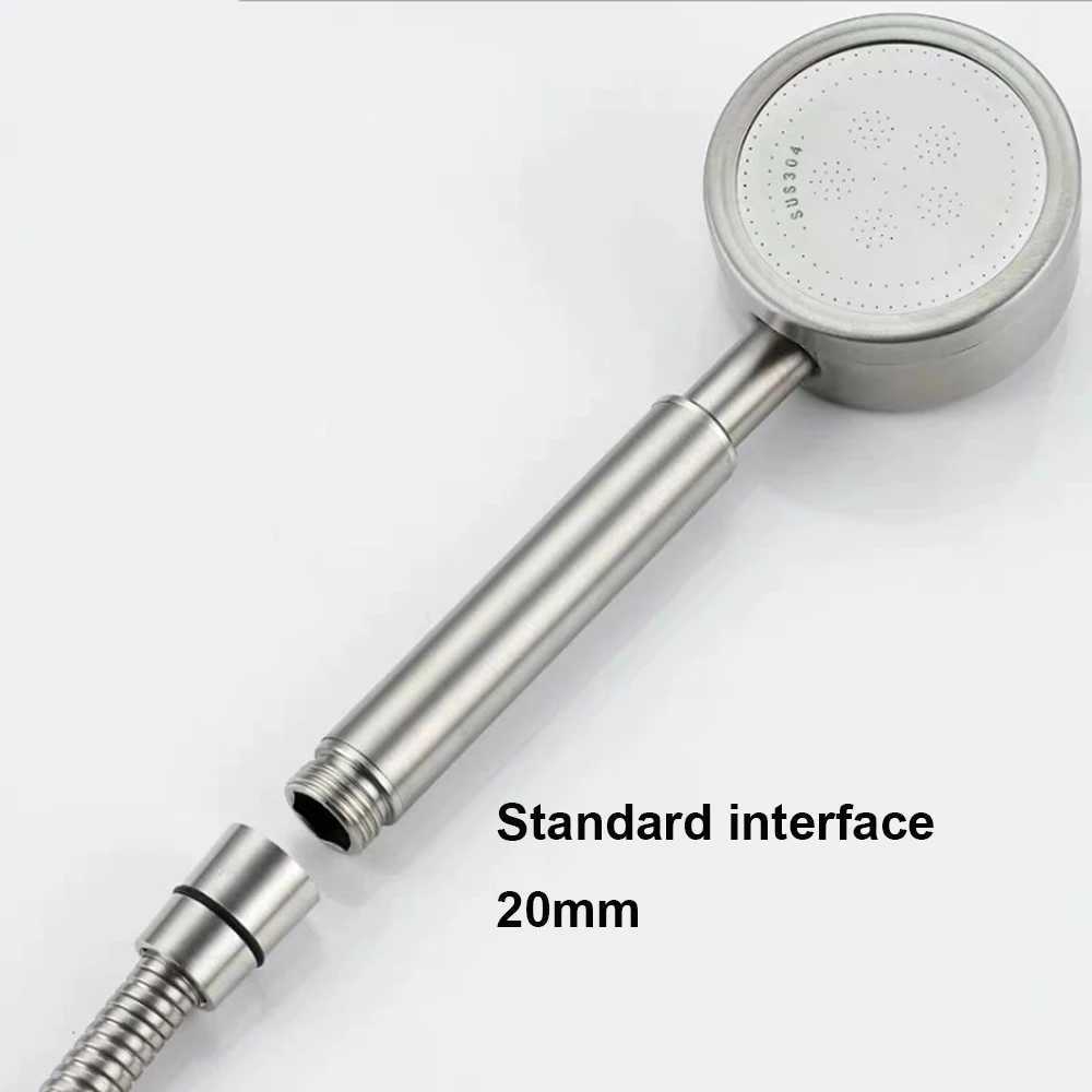 Black Stainless Steel Shower Head Fall resistant Durable High Pressure Showerhead for Bathroom Handheld Water Saving Shower Set C251220
