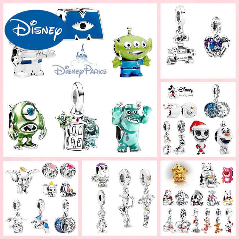 Disney New Charms Designer DIY Gift Tigger Dumbo Mom Frozen Olaf Winnie the Pooh Eeyore Beads luxury Jewelry Fit Original Bracelet