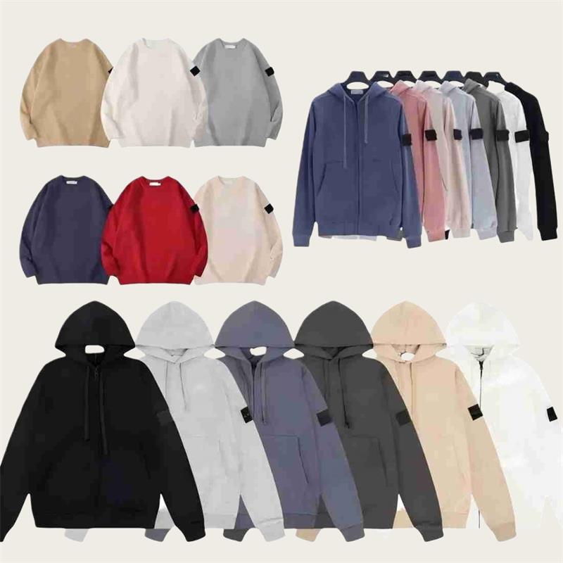 designer mens hoodie jumper zip up stones sweatshirt womens hoodies hooded cross badge armband letter Long Sleeve Sweater Pullover compass top dh374