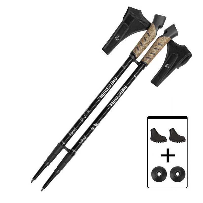 Nordic Telescopic Walking Poles 2PcsTrek Pole Aluminum Alloy Shooting Cane Strong Locking Walking Pole Lightweight Hiking Cane G251220