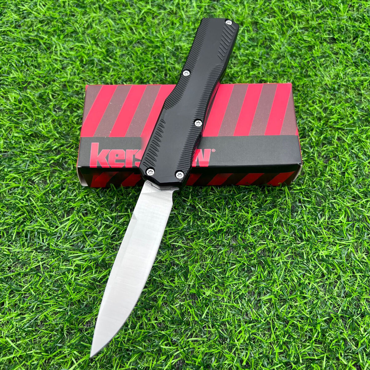 KS 9000K50 Matt Diskin Commemorative Livewire CPM-MagnaCut Stonewashed Spear Point Blade 50th Anniversary Black Outdoor Tools