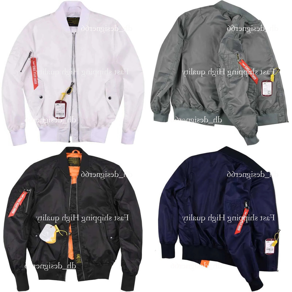 Mirror quality Men's Jackets New Alpha Martin Classic MA1 bomber pilot jacket mens waterproof baseball jacket Air Force military tactical shoulder strap jacket