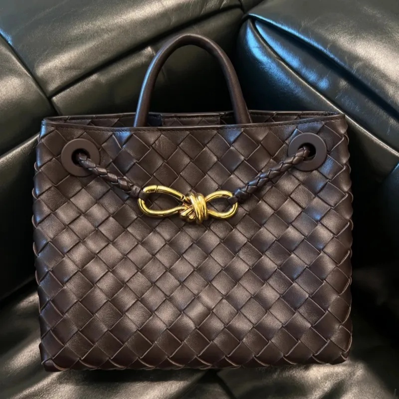 Designer luxury Top Quality Designer Handbags Woven Genuine Tote Bag Large Capacity Womens Shoulder Bags Leather Brown Handbag Black Purse Crossbody