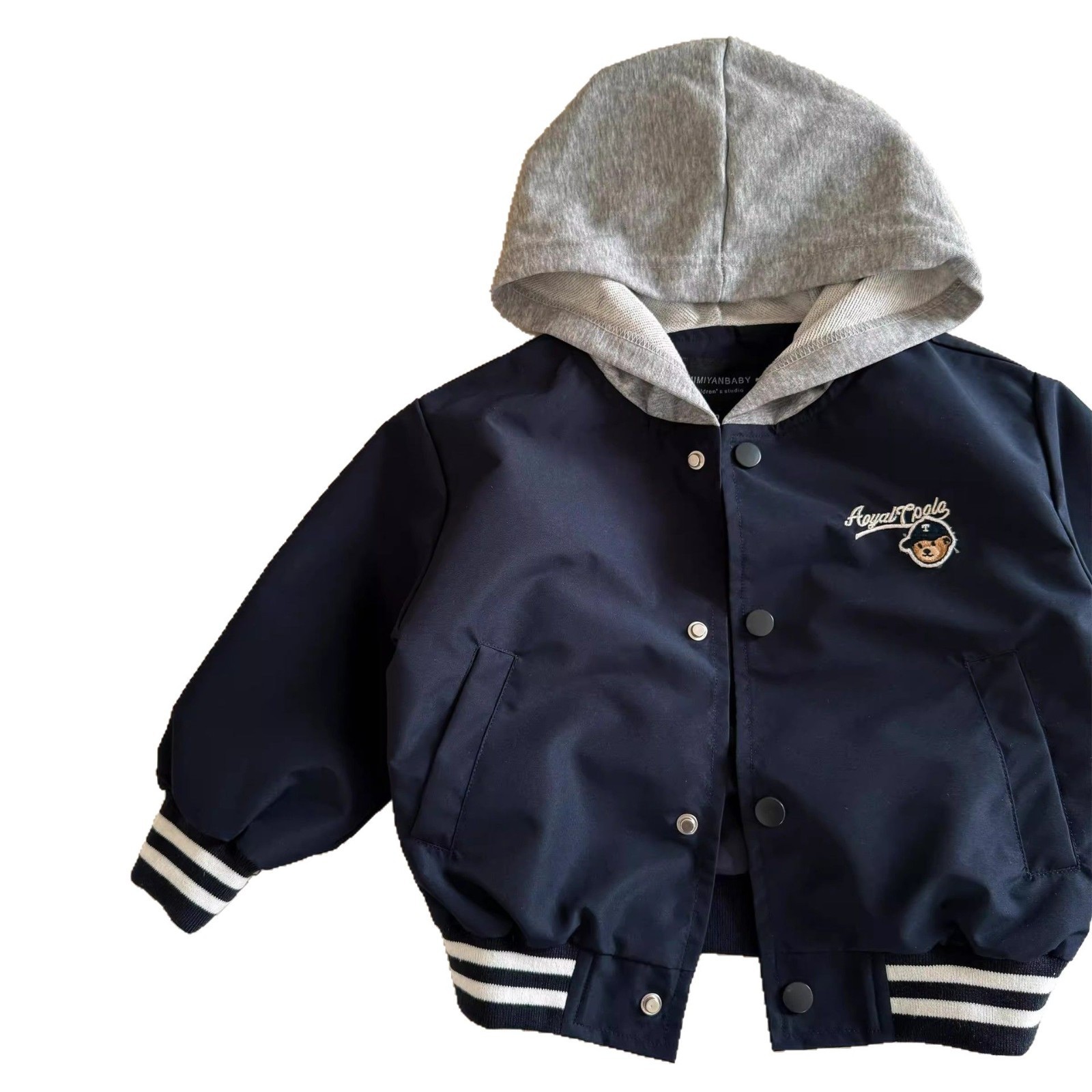 Designer Kids Jackets 2026 Kids' Stylish Baseball Jacket, Cartoon Embroidered Hooded Coat Spring Autumn Boy Girl Cool Outerwear Free Shipping - view 8