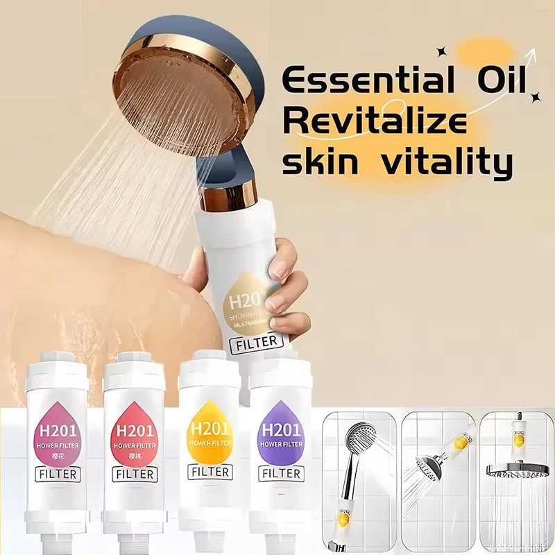 Shower Head Filter Bathroom Accessories Hard Water Filter Vitamin C Replacement Cartridge Remove Chlorine Fluoride Heavy Metals C251220