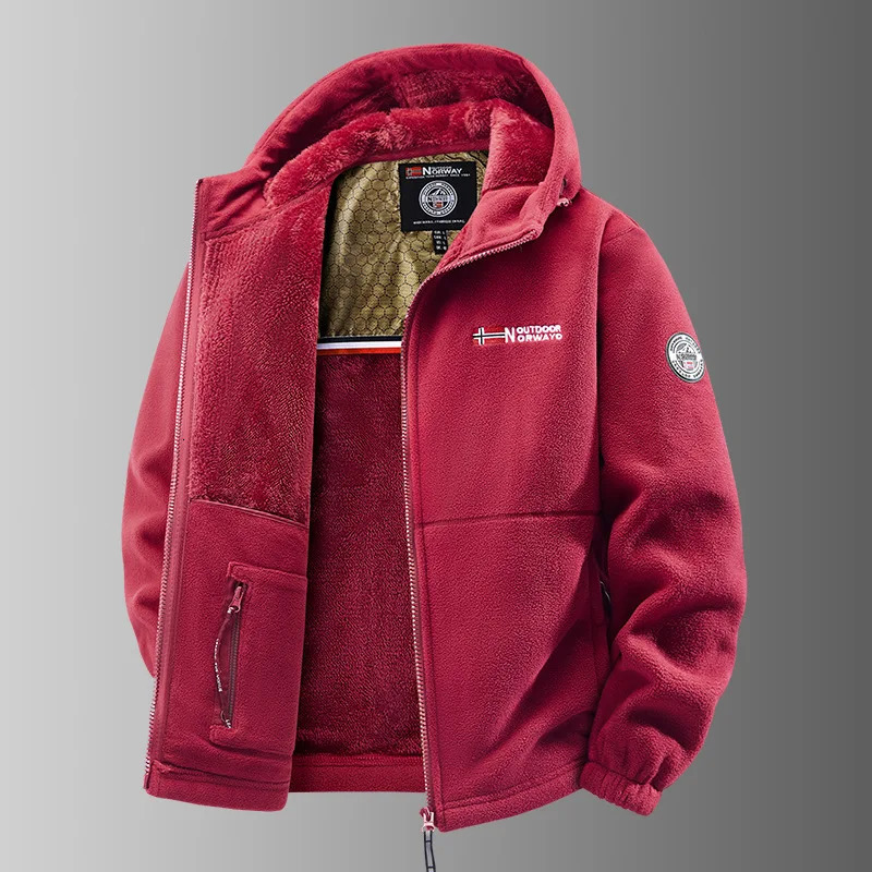 2026 AutumnWinter Mens HighQuality Winter Coat for MiddleAged and Elderly Youthful Fleece Jacket Warmth in Norway 251219