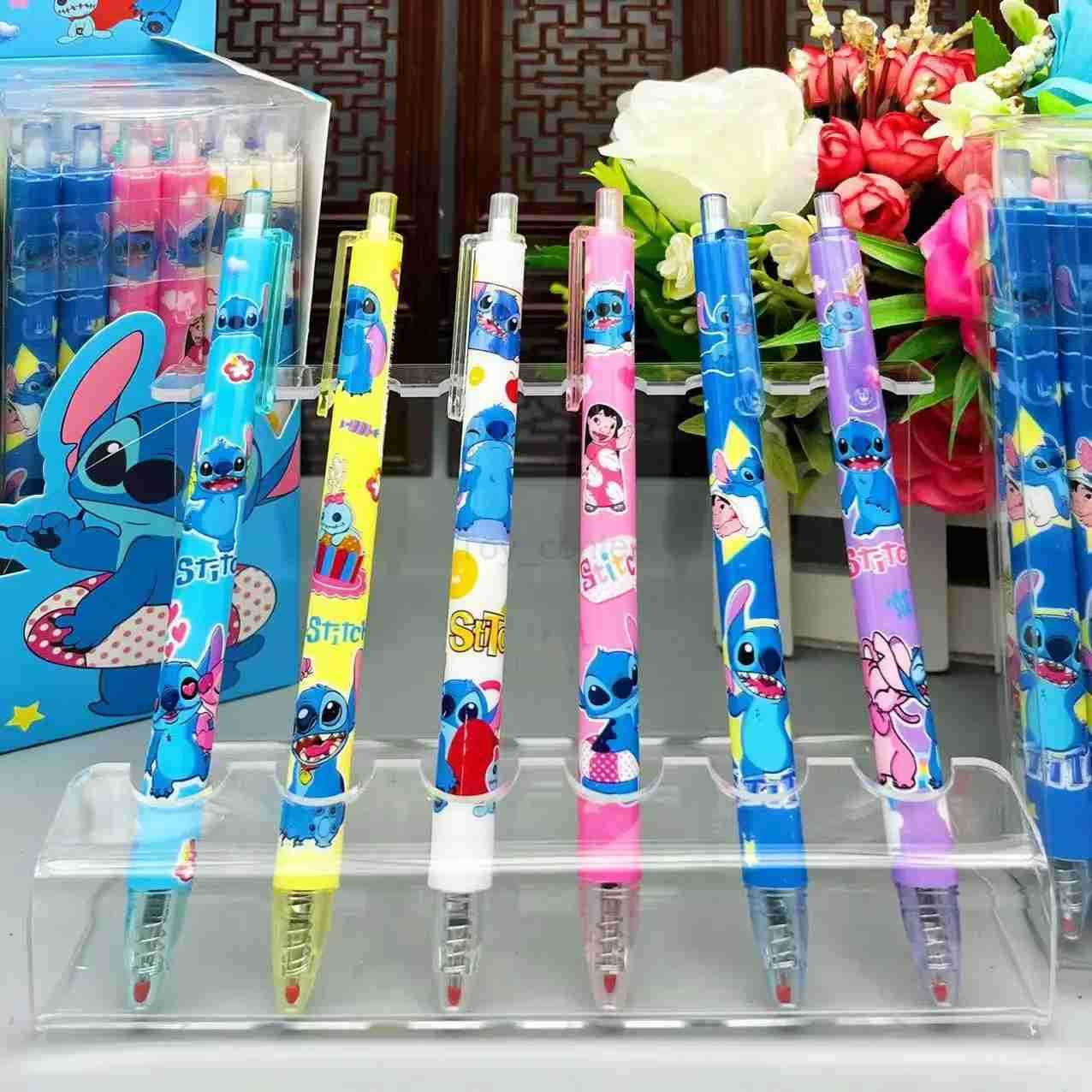 Disney 12pcs cartoon Lilo Stitch ballpoint pens writing tools stationery office supplies holiday gifts suitable for giftin H251220