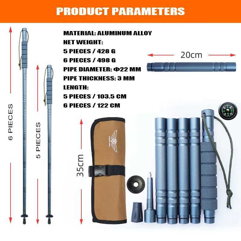 CEOI GWOK New Durable Lightweight Trekking Poles Adjustable Walking Sticks for Outdoor Hiking Camping Walking Sticks G251220