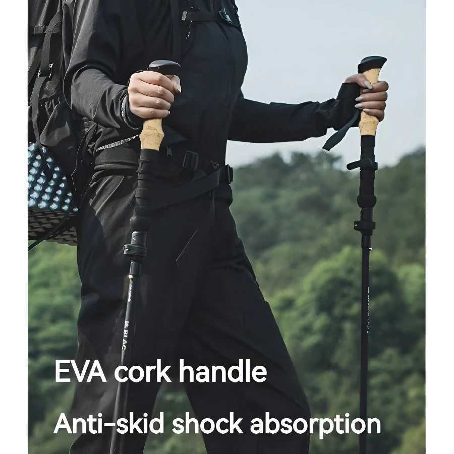 Collapsible Hiking Stick-LightweightFoldable Retractable Trekking Poles with Adjustable Heights-Walking BackpackingCamping G251220