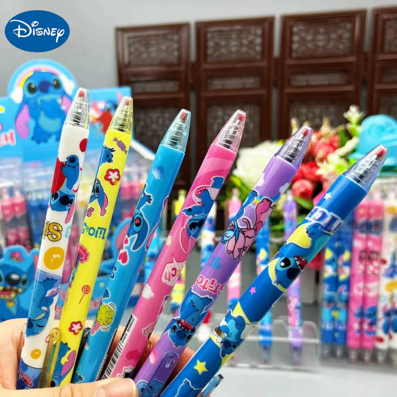 Disney 12pcs cartoon Lilo Stitch ballpoint pens writing tools stationery office supplies holiday gifts suitable for giftin H251220