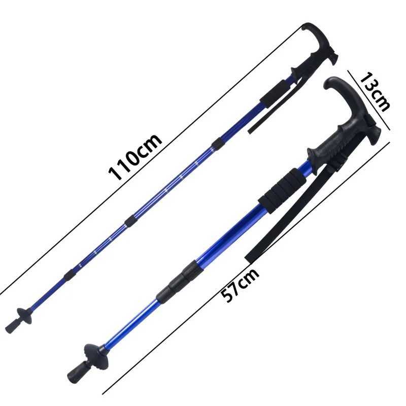 Outdoor Telescopic Trekking Poles Lightweight Aluminum Hiking Pole Men Women Camping Mountaineering Backpacking Trip Cane G251220