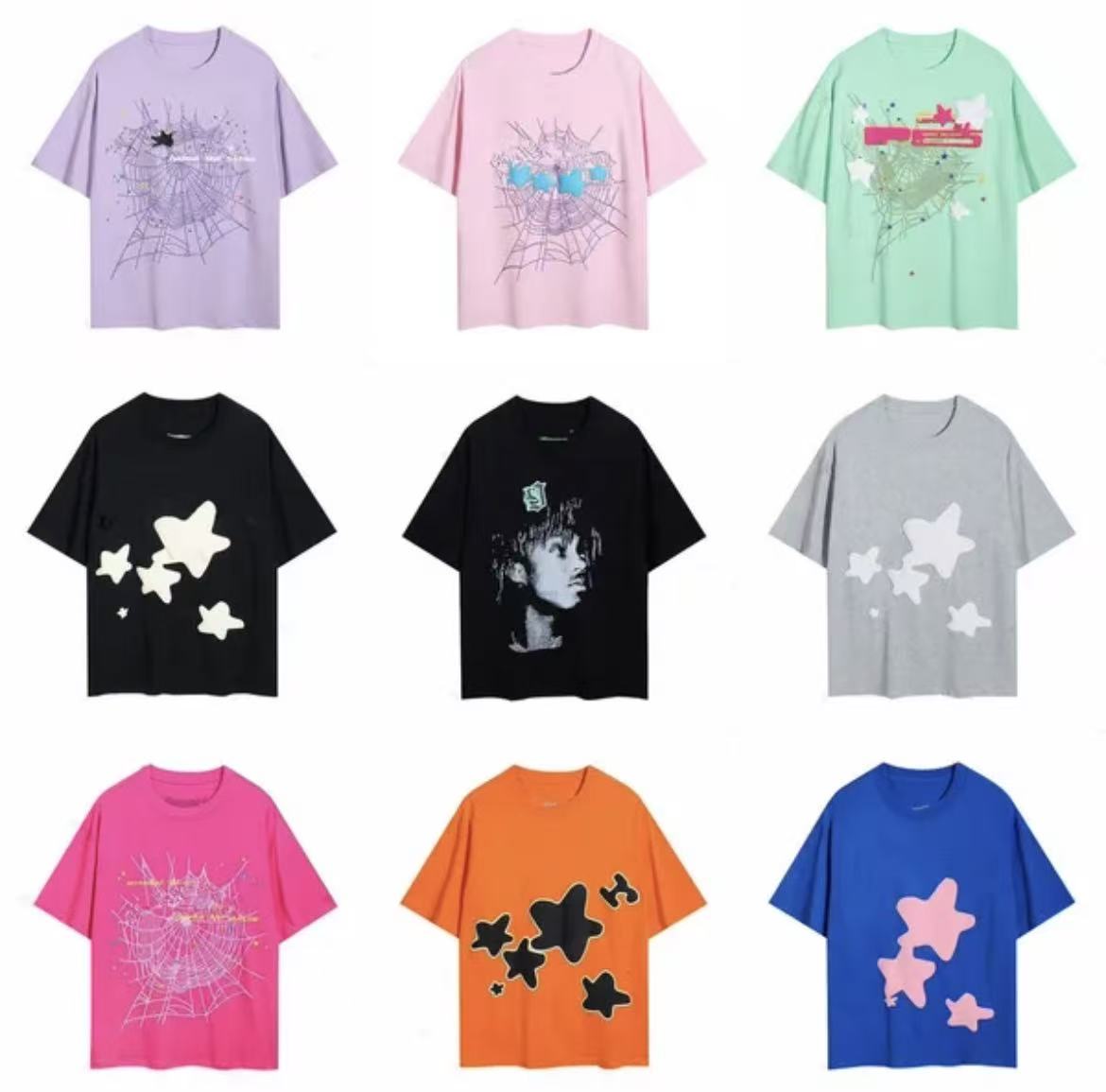 Mens T shirt 555 designer men shirt Hip Hop Cotton shirts Style High quality summer Casual Breathable shirts women shirt Fashion European Young Singers Short Sleeve