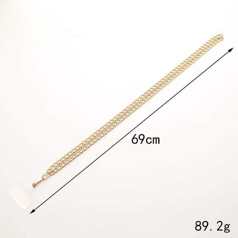 Cross-Border Metal Case Lanyard 20Cm Shoulder Strap Phone Crossbody Anti-Drop Anti-Lost Chain