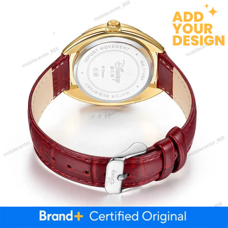 Disney custom Mickey Mouse Children Watches Luminous Leather Quartz Wristwatch Boy Girls Birthday Gift Student Clock Young Men Women H251029