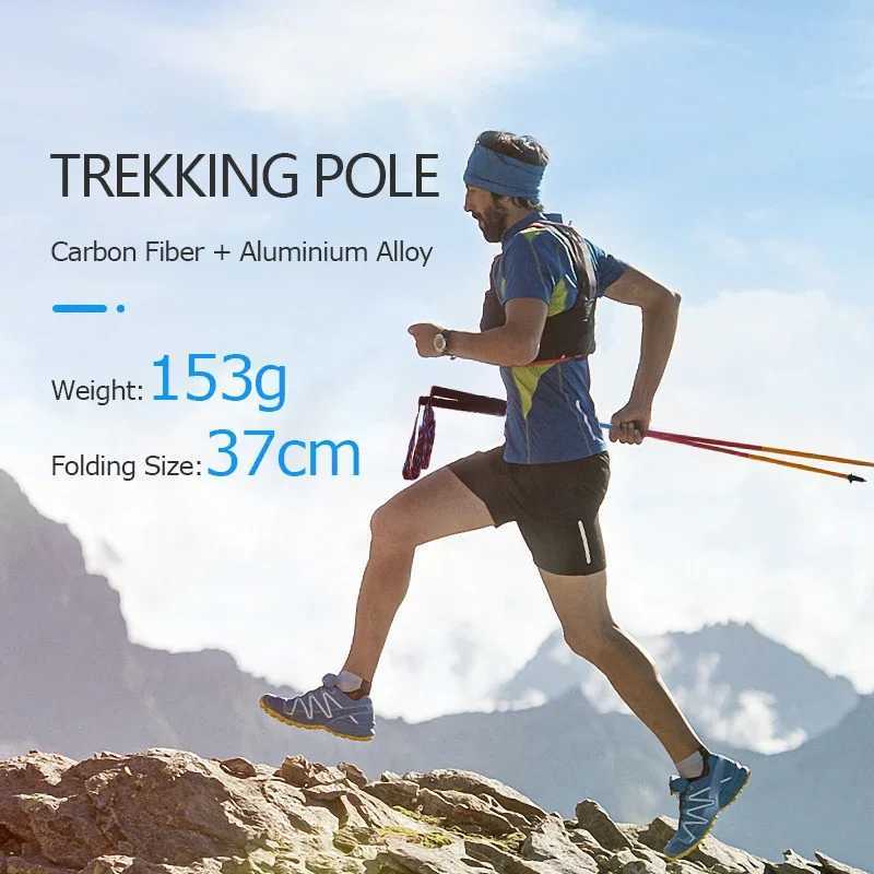 AONIJIE E4201 New E4204 Lightweight Folding Collapsible Quick Lock Trekking Pole Hiking Trail Running Walking Stick Carbon Fiber G251220