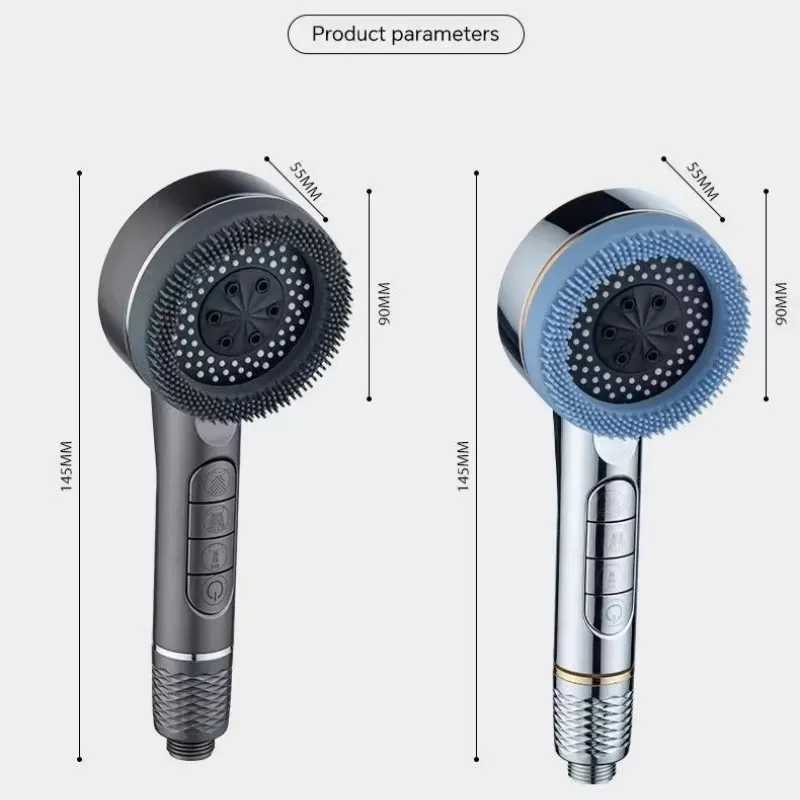 New 4 Modes Shower Head High Pressure Showerhead One-Key Stop Water Massage Shower Head With Filter Element Bathroom Accessories C251220