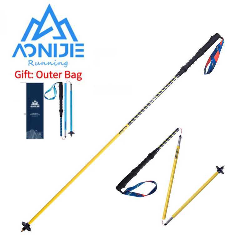 AONIJIE-Lightweight Folding Collapsible Quick Lock Cross-country Trekking Pole Aluminum Alloy Walking Stick Hiking Trail E4202 G251220