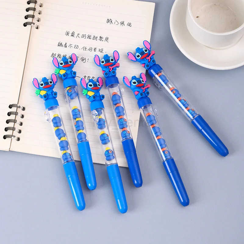 Disney 36pcs Gel Pens Stitch Suit Black 05mm Super Cute New Dolls Stacked Fun Diy Beaded Office Stationery Student Supplies H251220