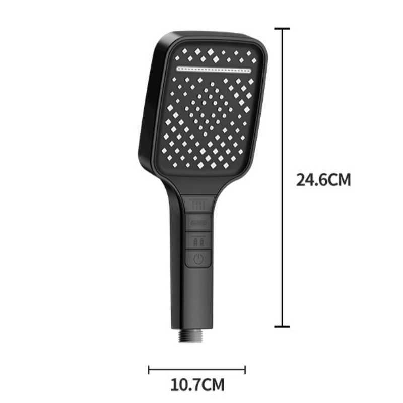 7 Modes Large Shower Head Adjustable One Key Stop Bathroom High-pressure Water-saving Shower Mixer Nozzles Bathroom Accessories C251220