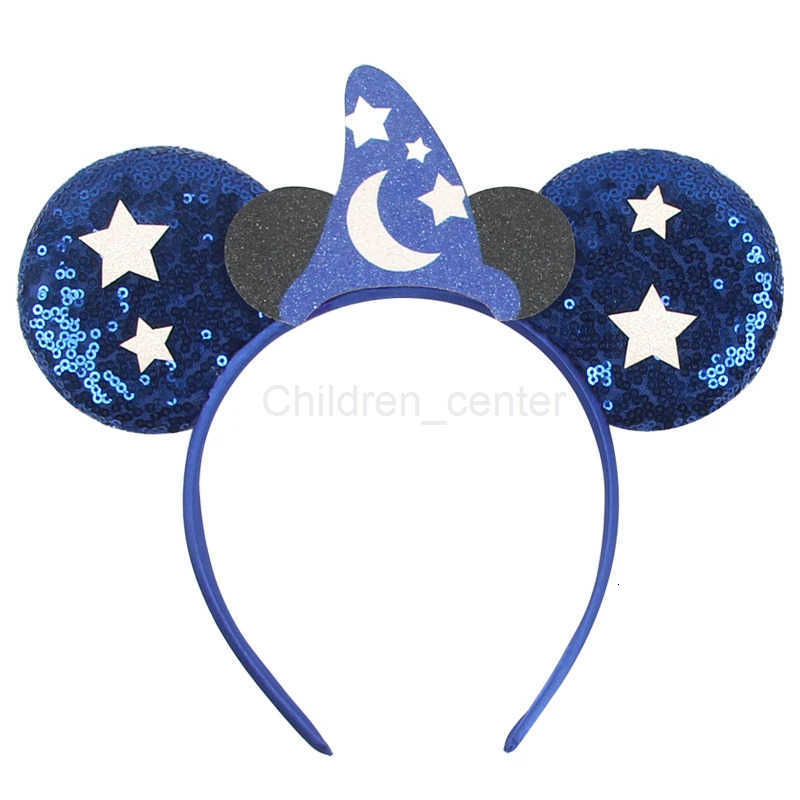 Disney 1pc Mickey Minnie Mouse Ear Hairband Multi Element Fun Cartoon Sparkle Bow Hair Accessory for Theme Park Party Wear Gifts H251220