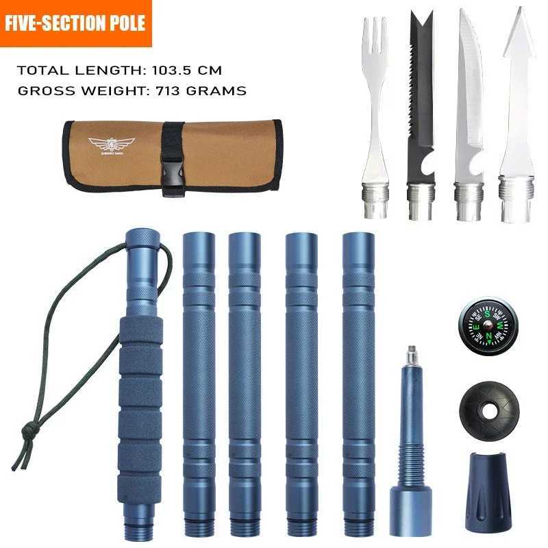 CEOI GWOK New Arrival Multi-functional Durable Aluminum Trekking Poles Lightweight Folding for Hiking Adjustable Walking Sticks G251220