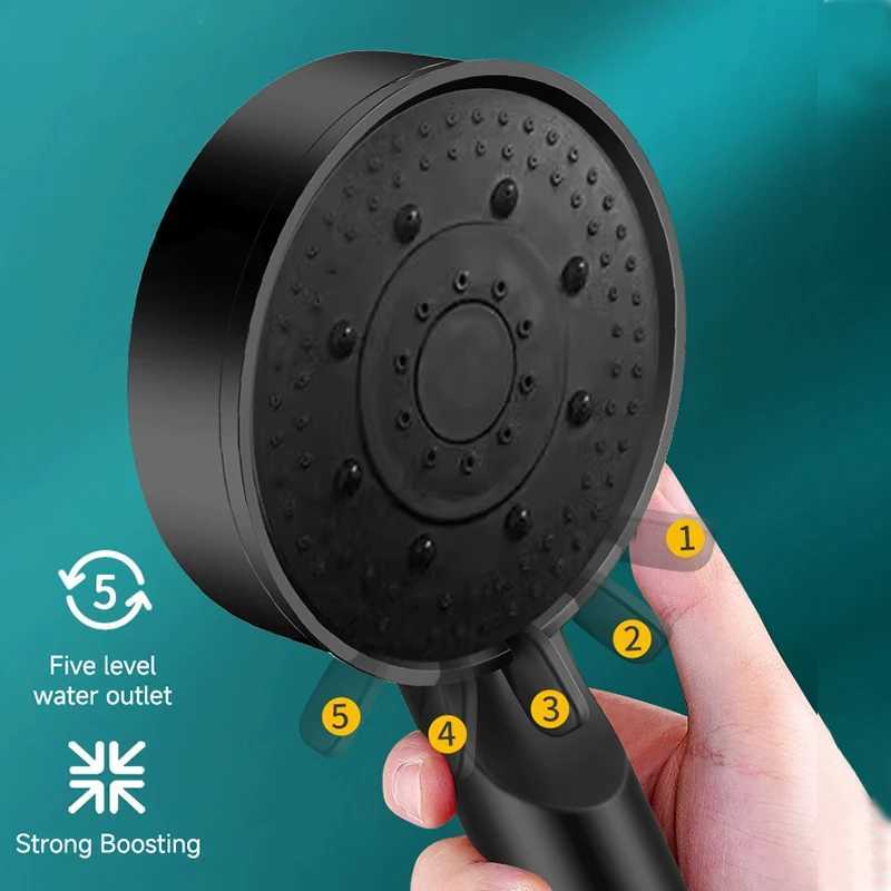 6 Modes Pressure Boost Shower Head Multifunction Adjustable Large Water Shower Nozzle Massage Bathroom Accessory C251220