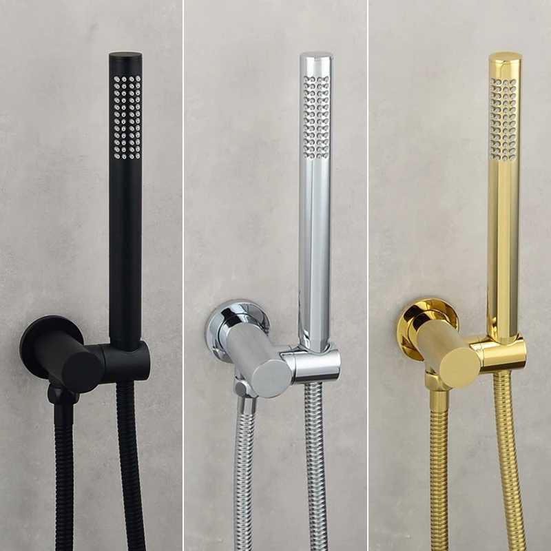 Brass Handheld Shower Head Brushed Golden Hand Held Shower Sprayer Nickel Bath Sprinkler Matte Black Rose Gold Handshower Chrome C251220