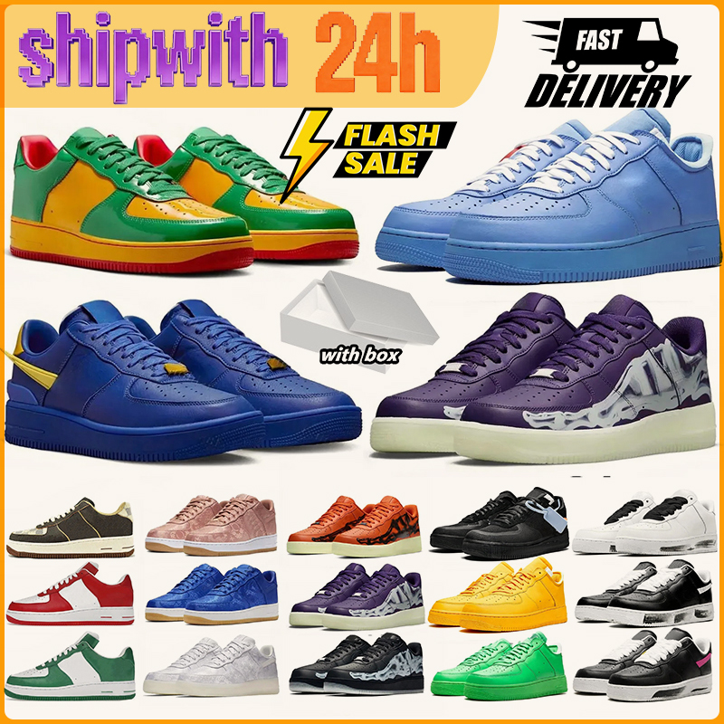 WITH BOX designer shoes skate sneakers LY triple white black wheat classic 1 mens womens sneakers one of shoes Sports Runners trainers Free delivery size 36-45