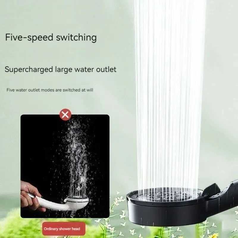 5 Modes Shower Head High Pressure Showerhead Portable Filter Rainfall Faucet Tap Bathroom Bath Home Innovative Accessories C251220