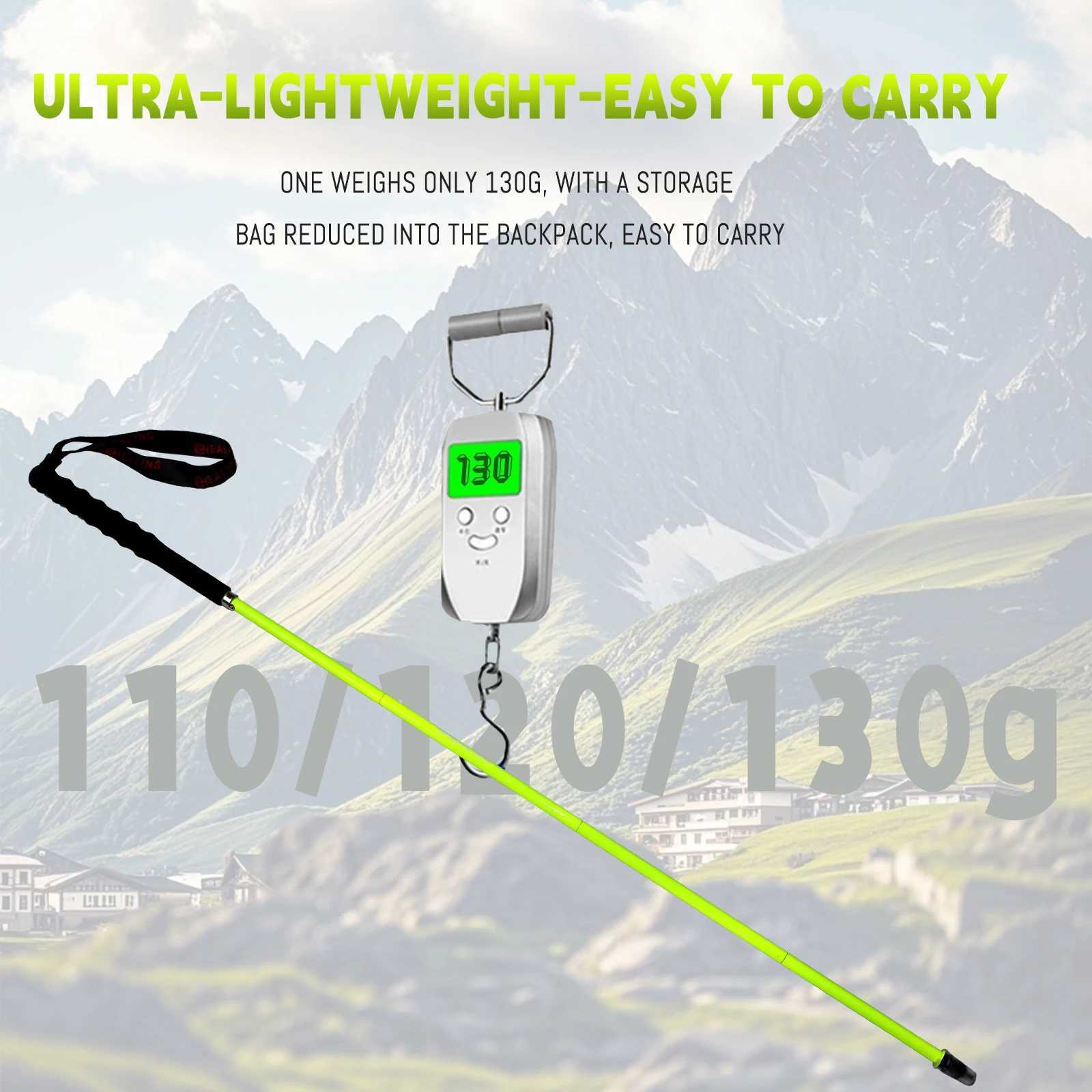 OKHEALING Black Tech T700 Ultra Carbon Trekking Poles Sticks Hiking Poles Walking Sticks Lightweight Folding Hiking Accessories G251220