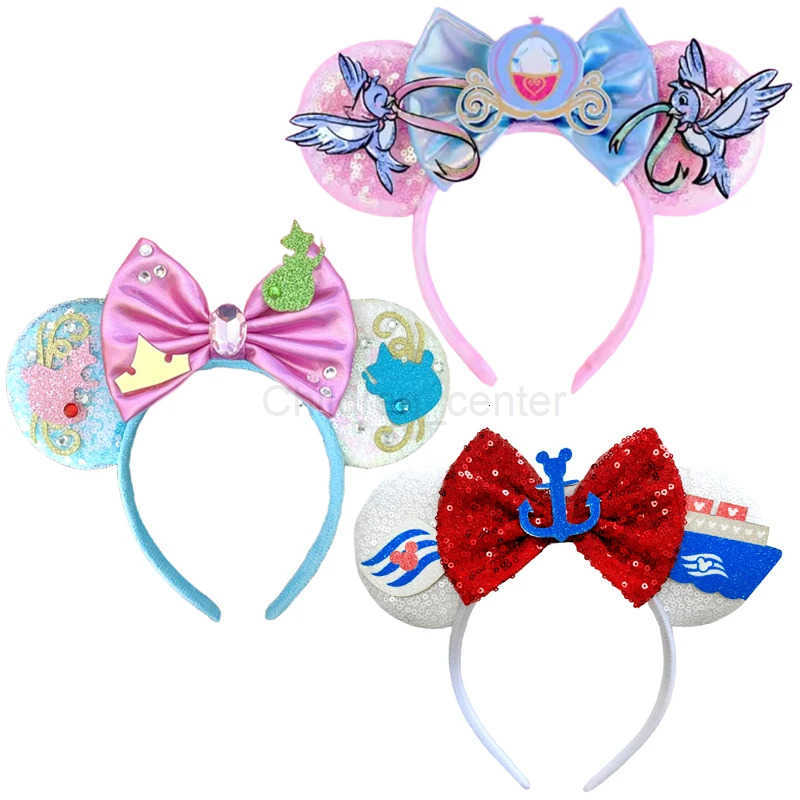 Disney 2pcs Christmas Mickey Mouse Ears Headband for Girls Women Cosplay Hairbands Ghost Bat Halloween Festival Party Hair Accessories H251220