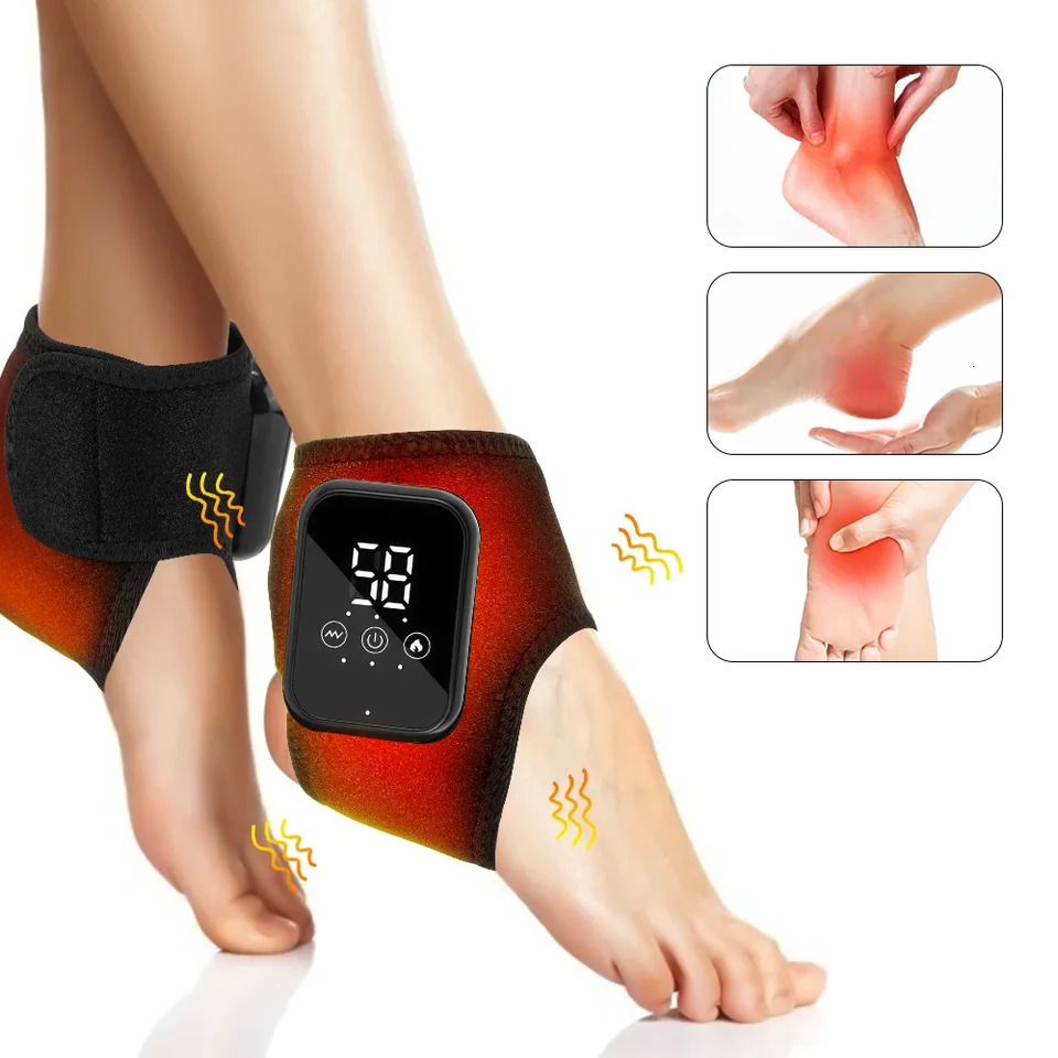 Electric Ankle Heating Massage Compress Vibration Foot Massage 3 Heating Level Ankle Joint Brace Wrap Foot Warmer Massage 251217