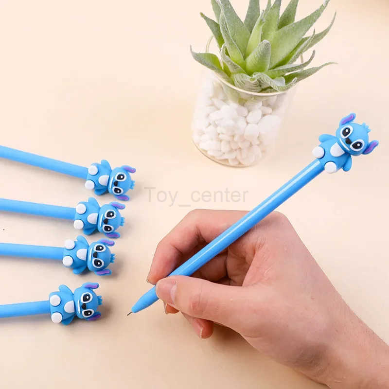 Disney Creative Silicone Stitch Pen Lilo Stitch Character Ballpoint Pen Student Neutral Pen Back-to-School Gift H251220