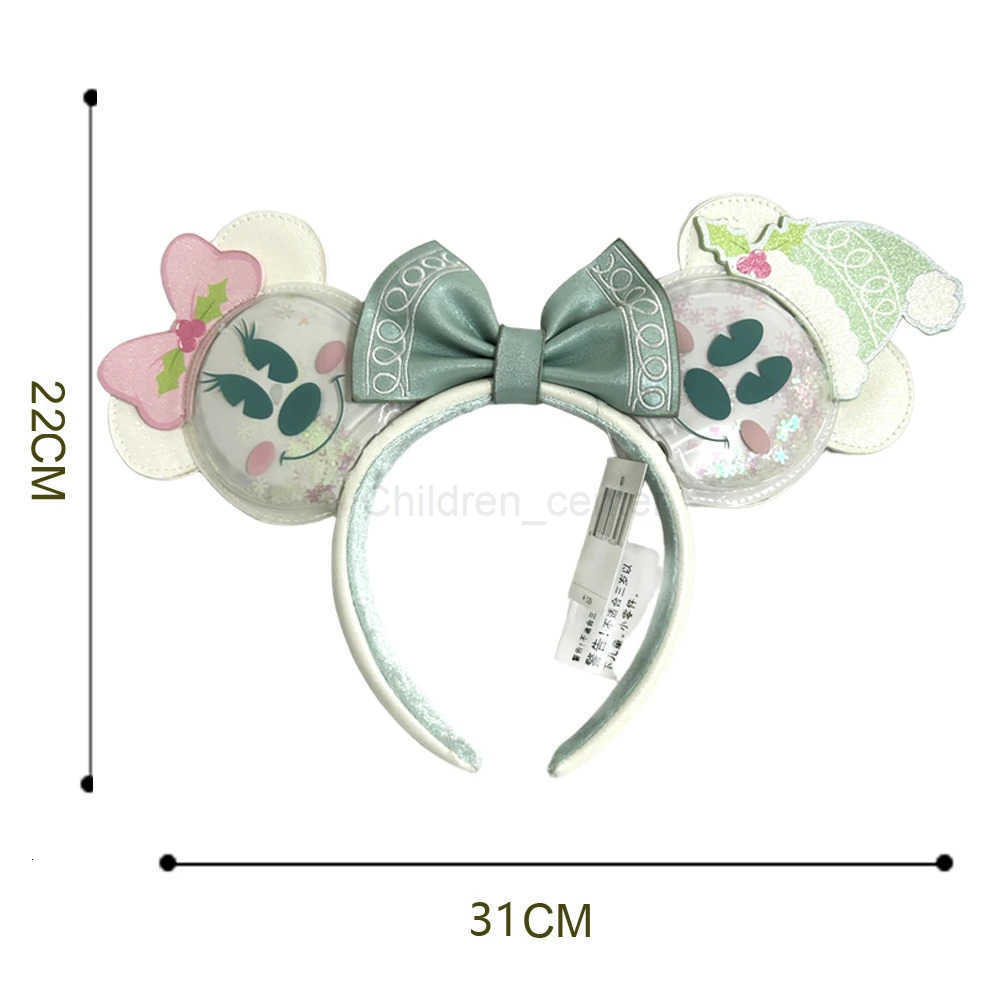 Disney embroidery Mickey Mouse Ear Headband Sequin Solid Color Hairbands for Girls Santa Claus Halloween Cosplay Headwear H251220 - view 3