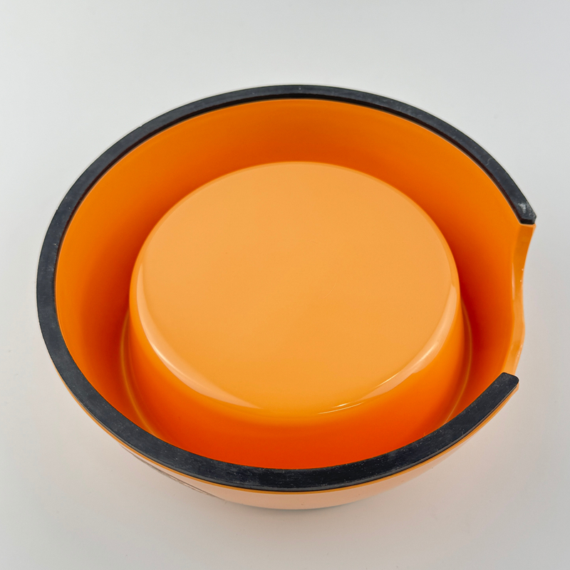 Designer Pets Bowls 2 in 1 Dog Food Water Bowl, Luxury Stainless Steel Pet Dishes Melamine Cat Feeder Bowls with Non-Skid Base for Medium Small Dog, F