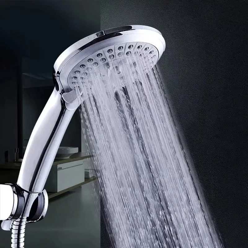 High Quality 5 Modes Round Rain Shower Head with Hose Sets Shower Holder for Bathroom Shower Accessories Douche C251220