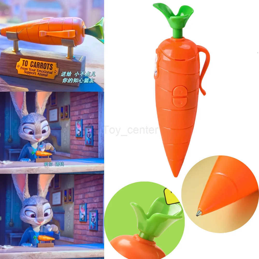 Disney Zootopia 2 Judy Carrot-Shaped 2-in-1 Voice Recorder Ballpoint Pen Second Recording Creative Novelty Stationery Gift H251220