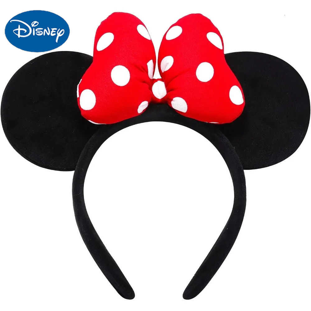 Disney Handmade Mouse Ears Headband for Women and Girls Polka Dot Bow Minnie Ears Costume Accessories Hair Hoop Party Headwear H251220