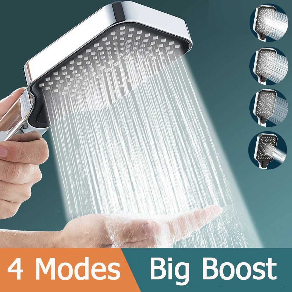 12 Inches Big Panel Large Flow Ceiling Mounted Supercharge Shower Head Set 4 Modes High Pressure Large Flow Bathroom Showerhead C251220